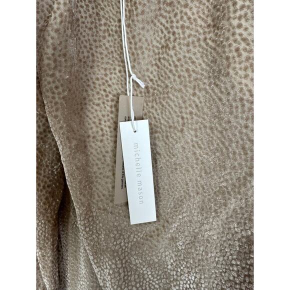 Michelle Mason Sand Cold Shoulder Printed Maxi Dress Size 2/XS - Picture 8 of 8